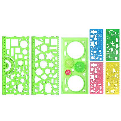 Multifunctional Plastic Geometric Drawing Ruler Set OFST-PW0005-01D-1