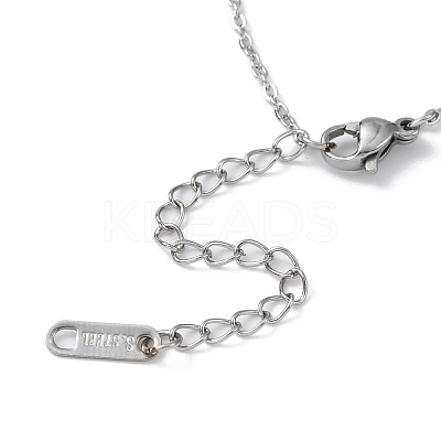 Non-Tarnish Hollow Heart 304 Stainless Steel Pendant Necklaces LS-NJEW-C033-01B-P-1