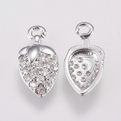Brass Micro Pave Cubic Zirconia Charms LS-KK-A144-044P-1