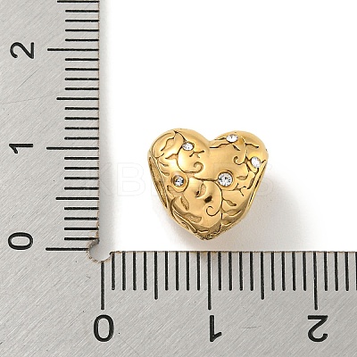 304 Stainless Steel Rhinestone European Beads STAS-U005-07G-1