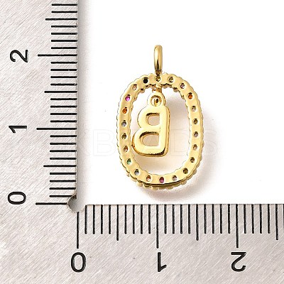 Brass Micro Pave Cubic Zirconia Pendants ZIRC-P123-01G-B02-1