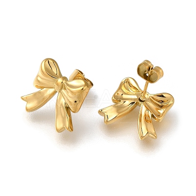 304 Stainless Steel Stud Earrings for Women EJEW-F337-01G-03-1