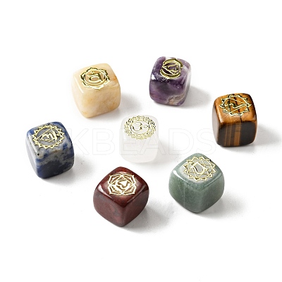 7Pcs 7 Styles Natural Mixed Stone Beads G-H272-10G-1
