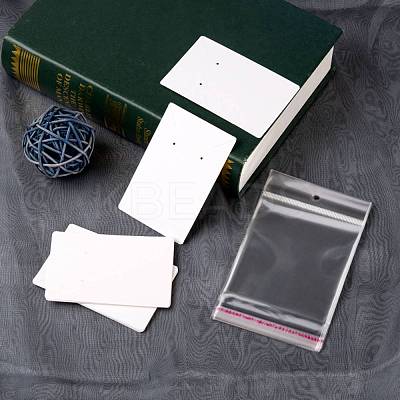 200Pcs 2 Style Cardboard Display Cards and OPP Cellophane Bags CDIS-LS0001-05A-1