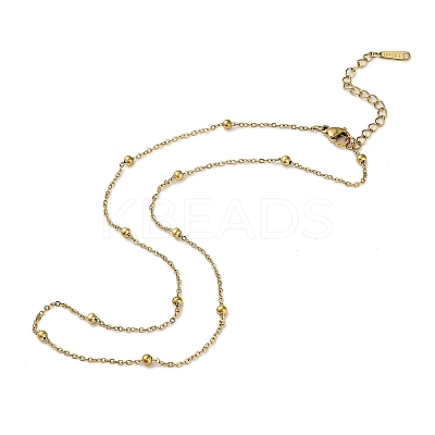 304 Stainless Steel Satellite Chain Necklaces for Women Men LS-NJEW-Q028-12G-1