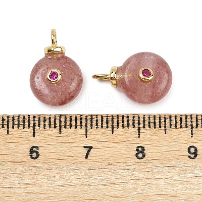 Natural Strawberry Quartz Pendants KK-B157-42B-02-1