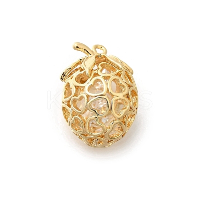 Brass with Cubic Zirconia Pendants KK-E792-08G-1