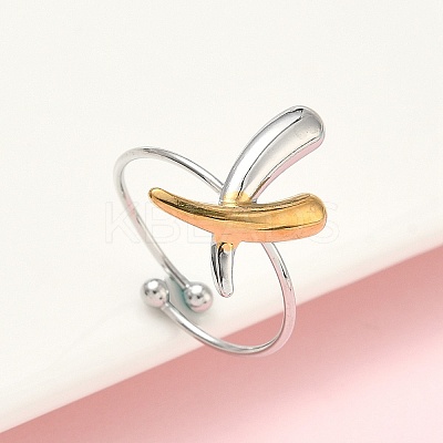 304 Stainless Steel Cuff Rings LS-RJEW-D338-03B-GP-1