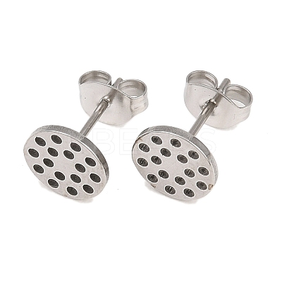 304 Stainless Steel Stud Earring Findings STAS-P434-06B-P-1