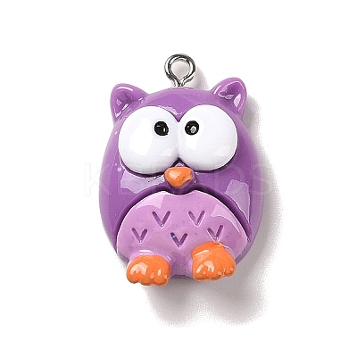 Opaque Resin Pendants LS-RESI-K020-04E-1