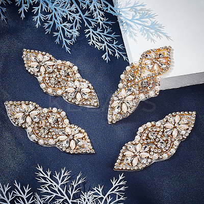Alloy Glass Rhinestone Cloth Cabochons DIY-WH0265-46G-1