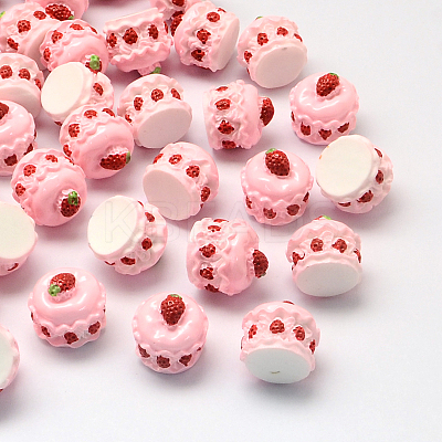 Strawberry Cake Resin Decoden Cabochons LS-CRES-R183-05B-1