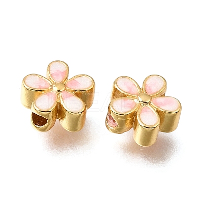 Brass Enamel Beads KK-G605-14G-02-1