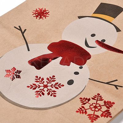 Christmas Theme Hot Stamping Rectangle Paper Bags CARB-F011-02E-1