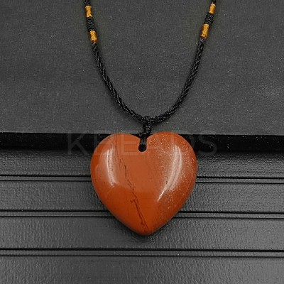 Natural Red Jasper Pendant Necklaces XA8803-12-1