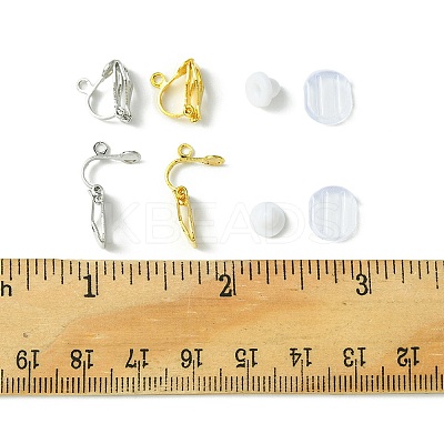 40Pcs 2 Color Iron Clip-on Earring Findings KK-FS0001-27-1