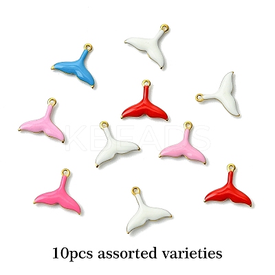 10Pcs 304 Stainless Steel Enamel Charms STAS-YW0003-25A-1