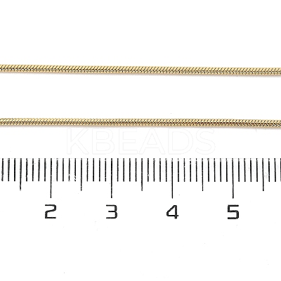 Ion Plating(IP) 304 Stainless Steel Round Snake Chain Necklace for Men Women NJEW-K245-016C-1