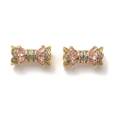 Brass Micro Pave Cubic Zirconia Beads ZIRC-P112-05G-02-1