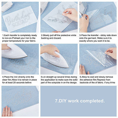 3 Sheets Resin with Hot Melt Adhesive Heat Transfer Film DIY-FG0002-41-1