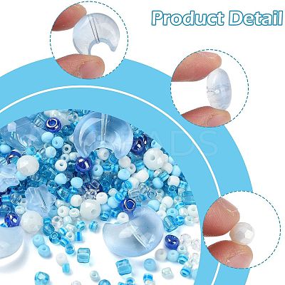 Mixed Styles Glass Beads Strands EGLA-FS0002-63C-1