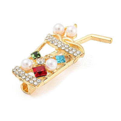 Alloy Rhinestone Brooches JEWB-P023-07G-1