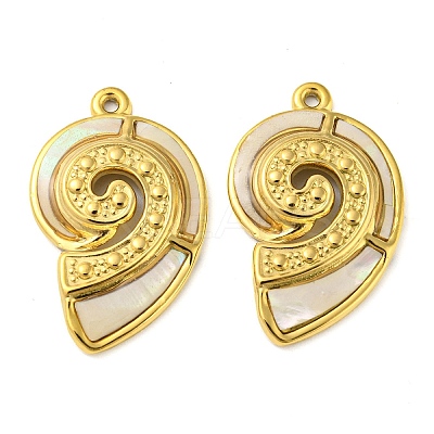 Natural Shell Pendants STAS-P341-01G-02-1