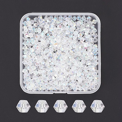 500Pcs Faceted Bicone Electroplate Glass Beads Strands EGLA-YW0001-08-1