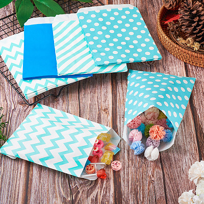 40Pcs 4 Styles Kraft Paper Bags CARB-TA0001-13B-1