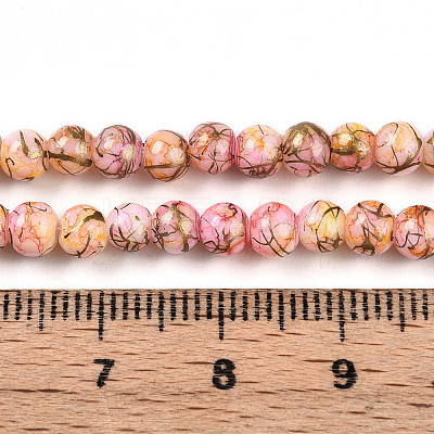 Baking Paint Glass Beads Strands DGLA-N003-4mm-B02-1