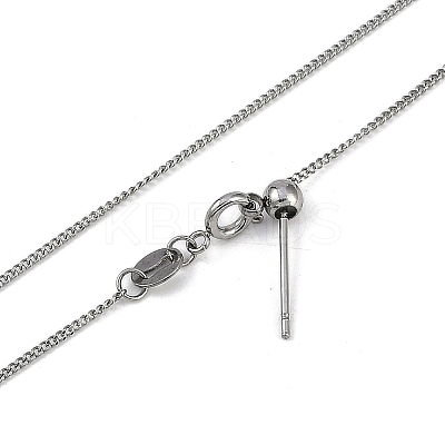 304 Stainless Steel Curb Chain Necklaces NJEW-H042-05P-1