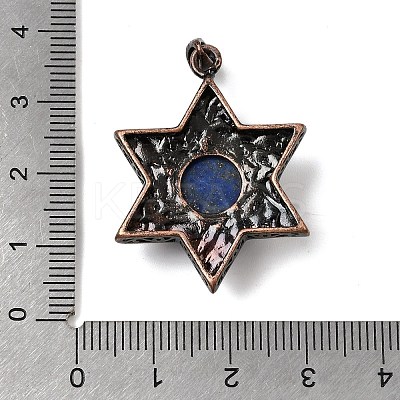 Dyed Natural Lapis Lazuli Pendants G-A297-06R-20-1