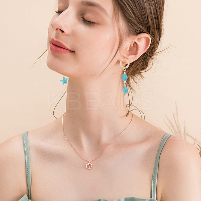 4 strands 2 colors Synthetic Turquoise Beads Strands TURQ-AR0001-44-1