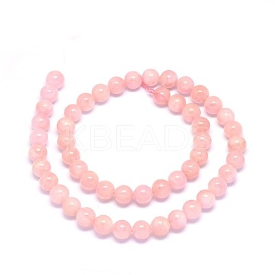 Natural Morganite Beads Strands G-F602-12-8mm-1