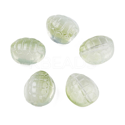 Transparent Spray Painted Glass Beads GLAA-N035-022-C07-1