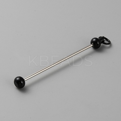 Iron Bar Beadable Keychain for Jewelry Making DIY Crafts IFIN-SZC0005-01A-05-1