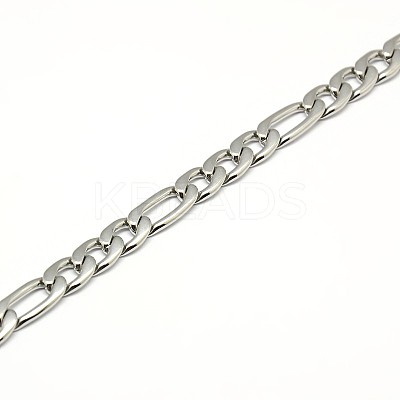 Tarnish Resistant Fashionable 304 Stainless Steel Figaro Chain Necklaces for Men LS-STAS-A028-N016P-1