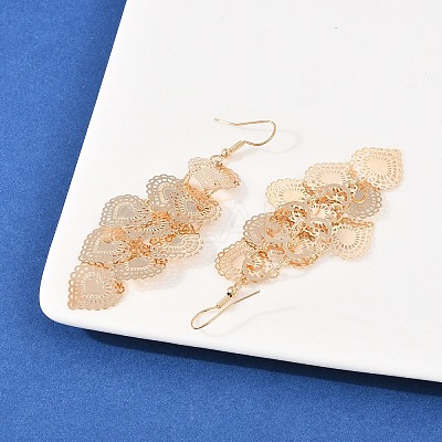 Brass Dangle Earrings EJEW-B157-02A-G-1
