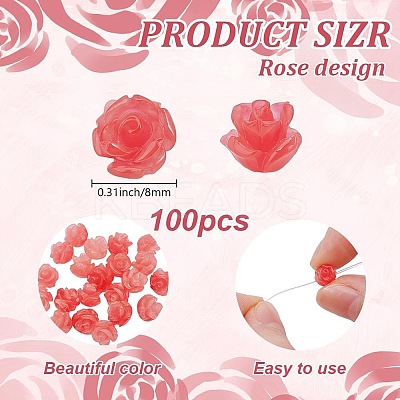 100Pcs Synthetic Coral Beads CORA-OC0001-03A-1