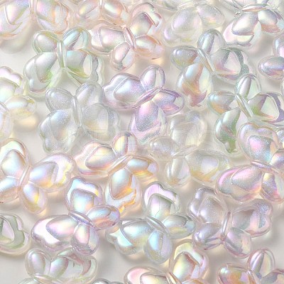 UV Plating Luminous Transparent Acrylic Beads OACR-P010-11-1
