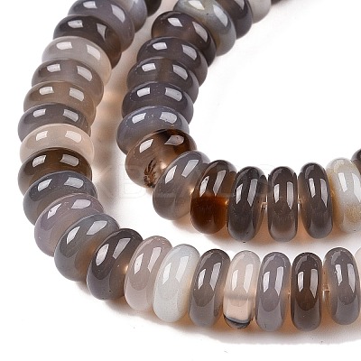 Natural Grey Agate Beads Strands G-T138-71-1