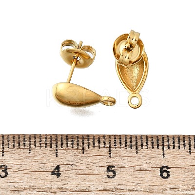 304 Stainless Steel Studs Earring Findings STAS-H233-32G-1