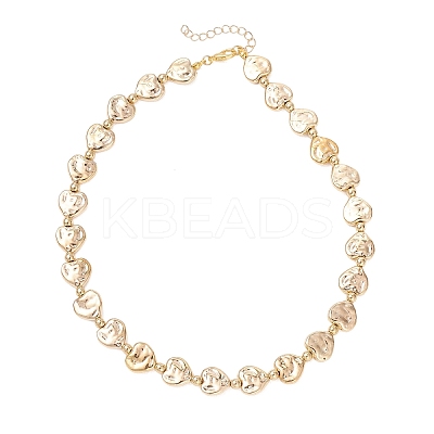 CCB Plastic Heart Beaded Necklaces NJEW-JN05841-02-1