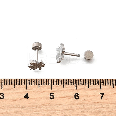 304 Stainless Steel Stud Earrings EJEW-H161-01P-H-1