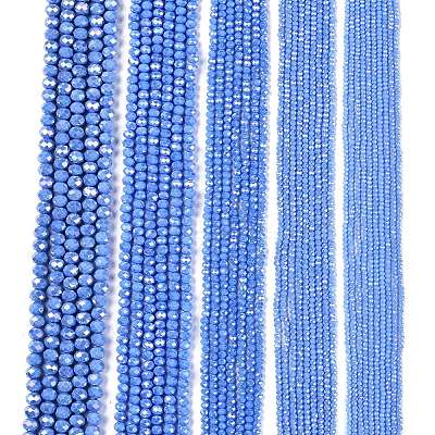 Electroplate Glass Beads Strands EGLA-A044-P8mm-B17-1