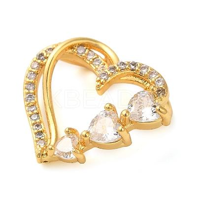 Brass Micro Pave Cubic Zirconia Pendants KK-M099-09G-1