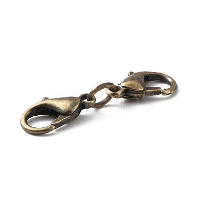 Zinc Alloy Double Lobster Claw Clasps FIND-TAC0016-15AB-1