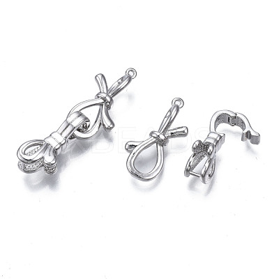 Brass Fold Over Clasps KK-N233-148P-1