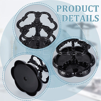 2 Sets 2 Colors 2-Tier 360 Rotating Plastic Jewelry Organizer Display Stands EDIS-PH0001-88-1
