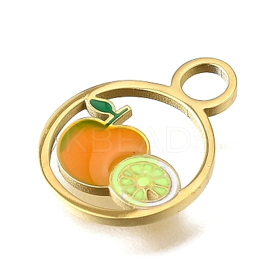 304 Stainless Steel Enamel Charms STAS-K263-89A-G-1